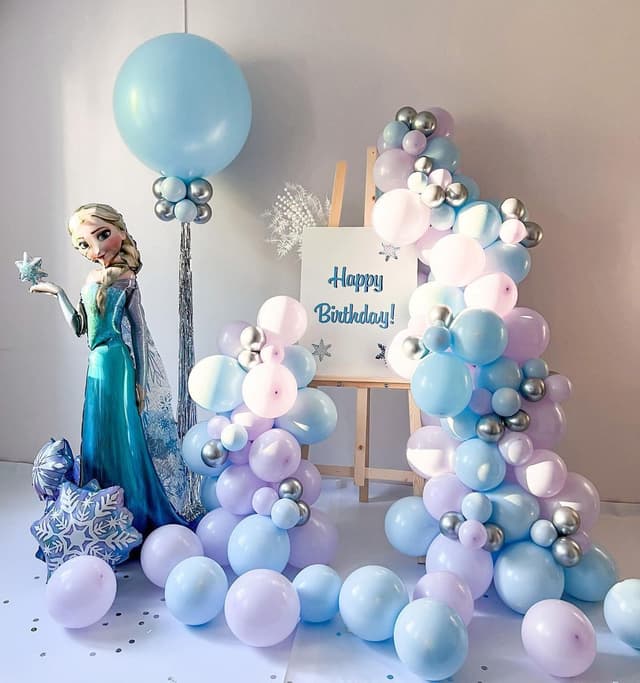 Оформление из шаров "Снежная Эльза" Оформление из шаров "Снежная Эльза"