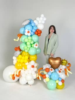 Оформление из шаров « Яркое солнышко»