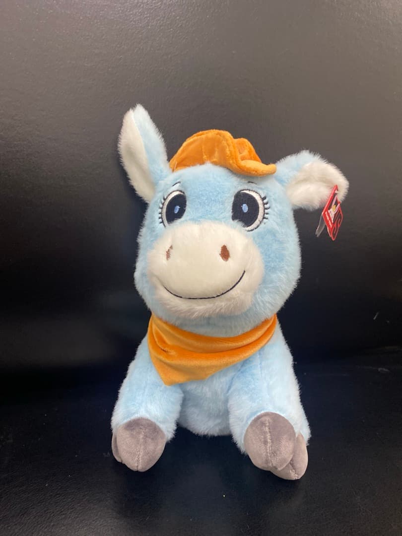 Ослик в шляпе, голубой