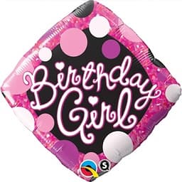 П 18" РОМБ НВ Горошек розово-черный/QL/