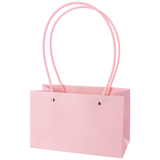 Пакет для цветов, Мастхэв, Нежная пастель, Светло-розовый, 22*14*11 см Пакет для цветов, Мастхэв, Нежная пастель, Светло-розовый, 22*14*11 см