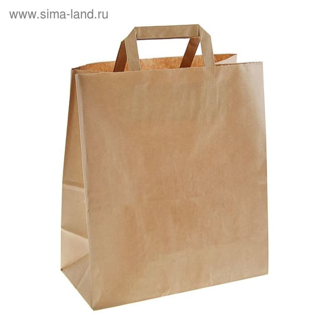 Пакет крафт без печати, плоская ручка 24 х 14 х 28 см Пакет крафт без печати, плоская ручка 24 х 14 х 28 см