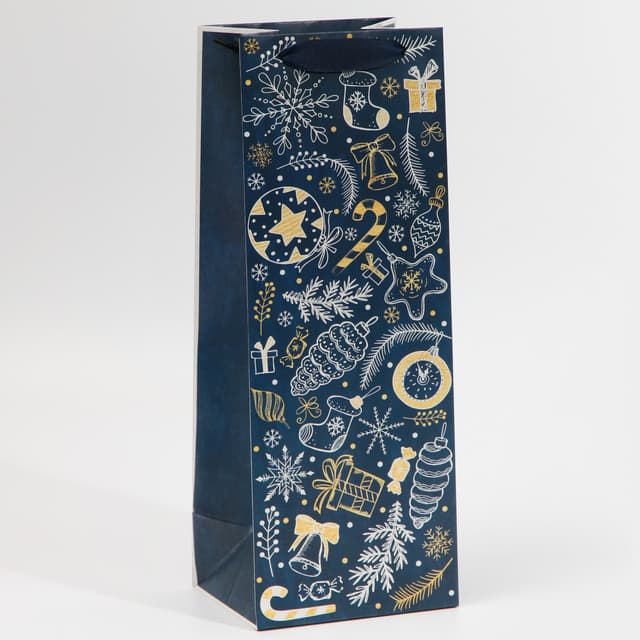 Пакет под бутылку «Happy New Year», 13 х 36 х 10 см Пакет под бутылку «Happy New Year», 13 х 36 х 10 см