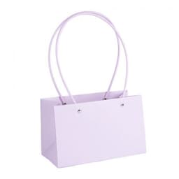 Пакет под цветы 22*10,5*13,5см Прямоугольник Светло-сиреневый пластиковой ручкой