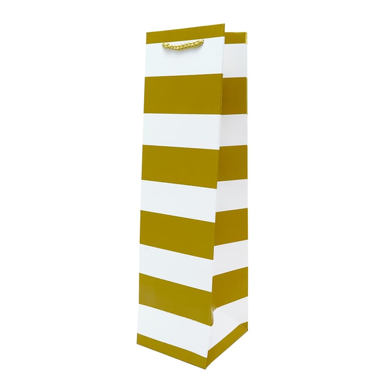 Пакет подарочный "Золотая полоска" / 10*36*10 см