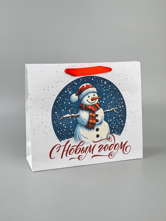Пакет подарочный крафтовый, «С Новым годом», 30×26×9 см Пакет подарочный крафтовый, «С Новым годом», 30×26×9 см