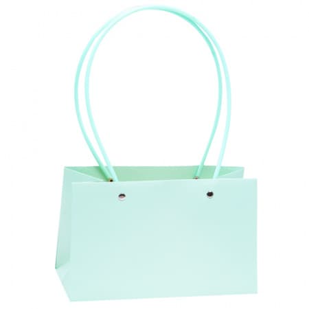 Пакет / Сумка под цветы Прямоугольник Голубой с пластиковой ручкой 22*10.5*13.5см Пакет / Сумка под цветы Прямоугольник Голубой с пластиковой ручкой 22*10.5*13.5см