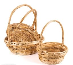 Плетеная корзина Ива натуральный круг 36*40*14 см