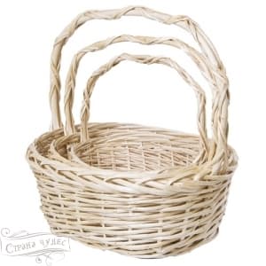 Плетеная корзина "Ива" Овал D26*20*Н12 см Плетеная корзина "Ива" Овал D26*20*Н12 см