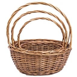 Плетеная корзина "Ива" Овал M D27*22*Н12*НН35 см.