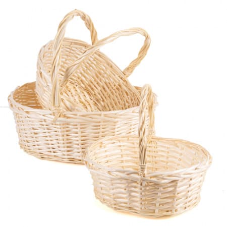 Плетеная корзина "Ива" Овал Натуральный D33*H15*32 см