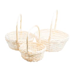 Плетеная корзина с ручкой Ива, натуральная 21*21*27 см