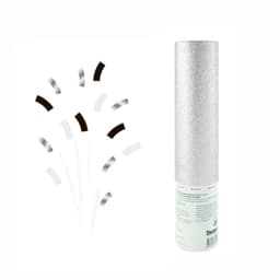 Пневмохлопушка "Серебряный глиттер" Монохромный блеск бумага/фольга 20 см /