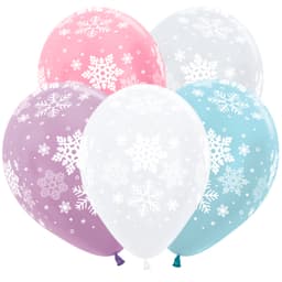 S 12/30 см Снежинки, Ассорти Перламутр