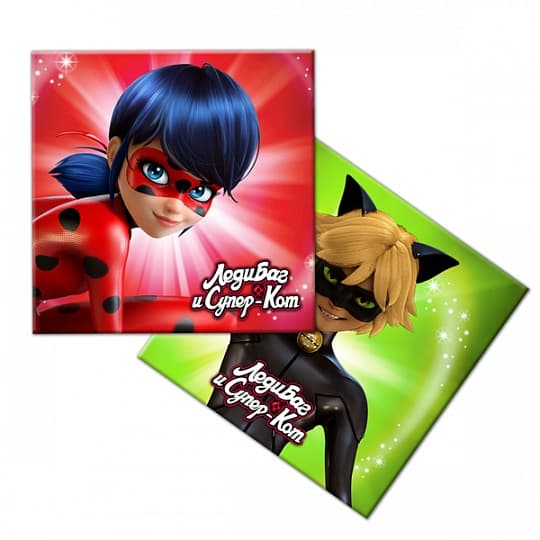 Салфетка Леди Баг и Супер-Кот 33см /12шт Салфетка Леди Баг и Супер-Кот 33см /12шт
