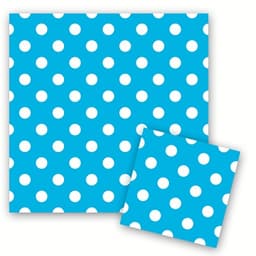 Салфетки Горошек Голубой 33см X 33см /12шт