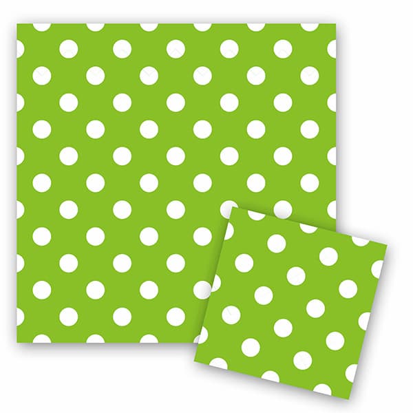 Салфетки Зеленые в белый горох 12шт Салфетки Зеленые в белый горох 12шт