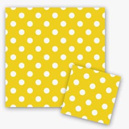 Салфетки Желтые в белый горох 12шт