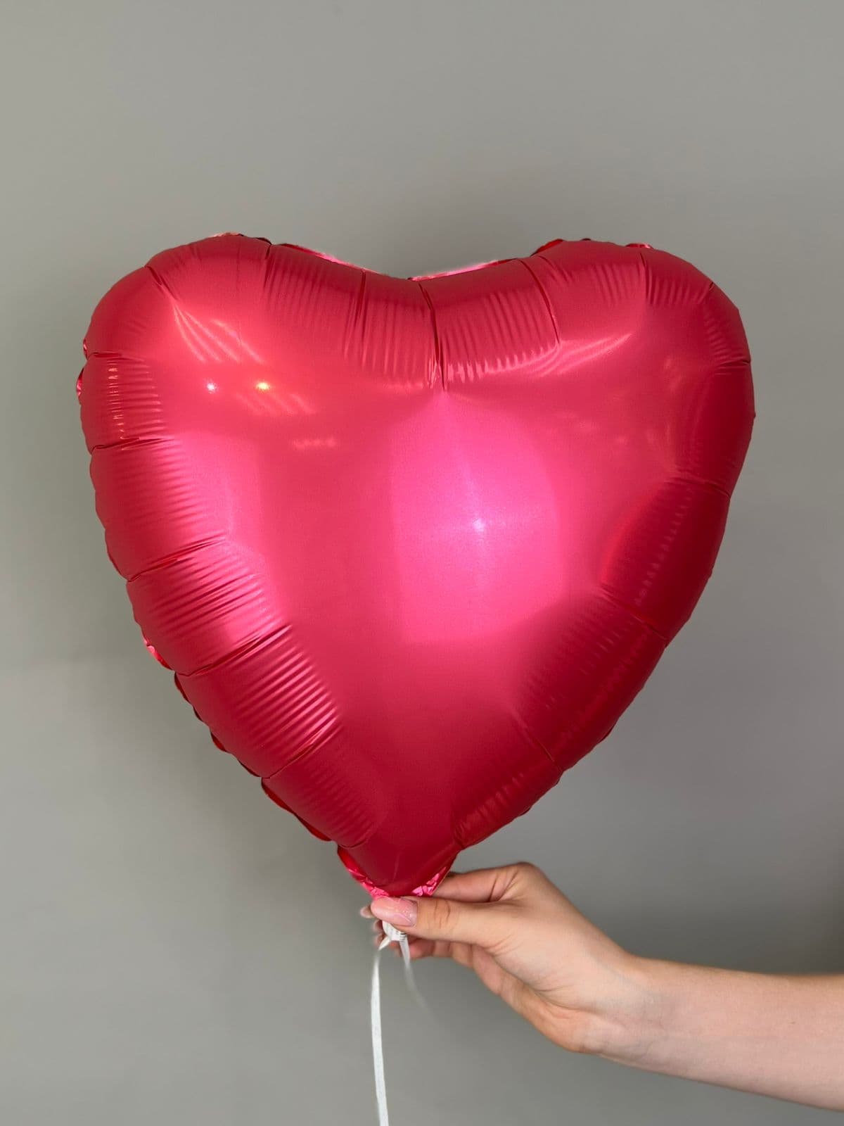 Сердца 45 см сатин ягодная помада
