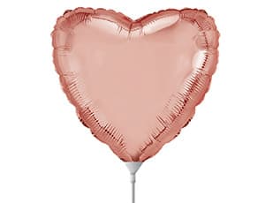 Сердца металлик розовое золото 25 см Сердца металлик розовое золото 25 см