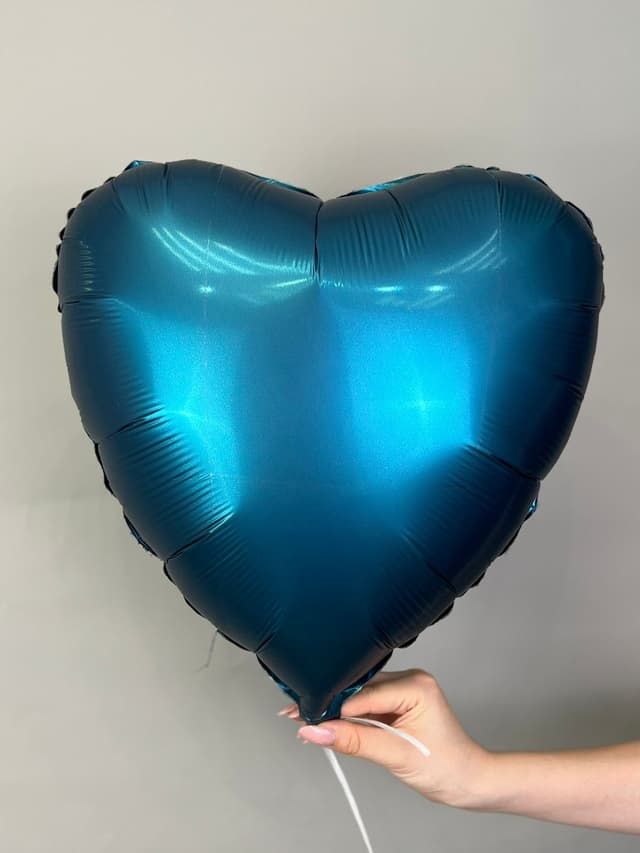 Сердца сатин 45 см индиго Сердца сатин 45 см индиго
