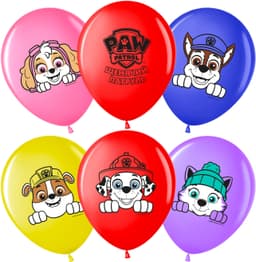 Шар (12''/30 см) Щенячий Патруль, Ассорти, пастель, 2 ст