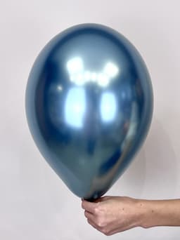 Шар (12"/30см) Хром,синий