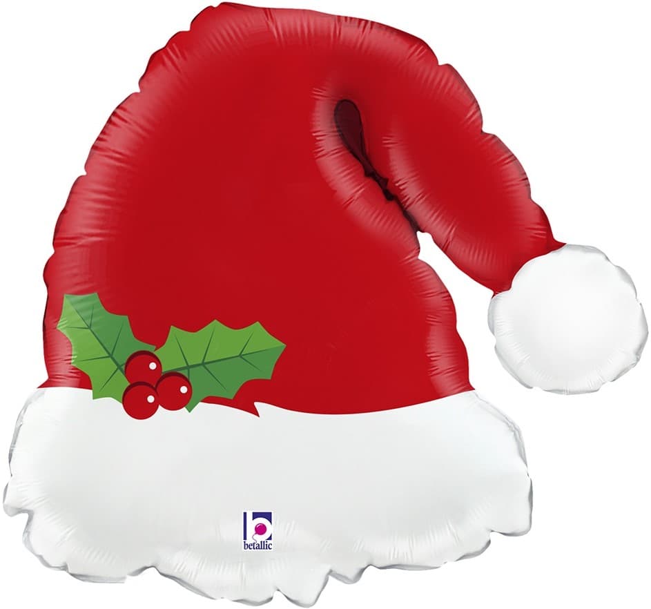 Шар (14''/36 см) Мини-фигура, Новогодний колпачок