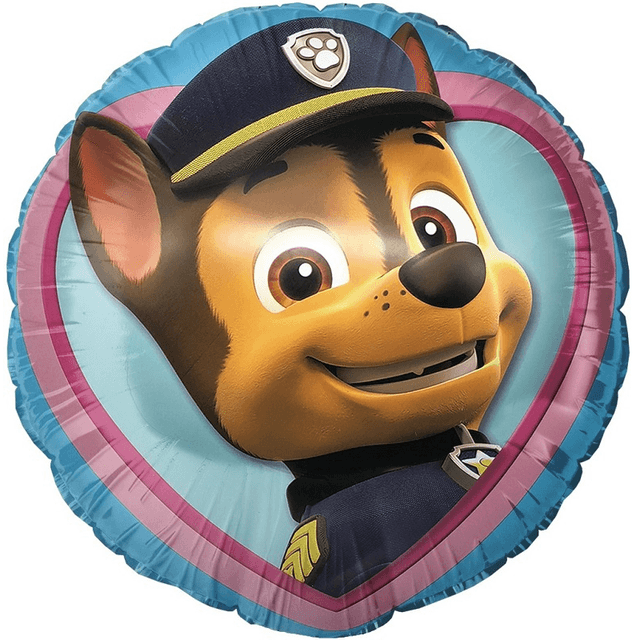 Шар (18''/46 см) Круг, Щенячий патруль, Гончик Чейз Шар (18''/46 см) Круг, Щенячий патруль, Гончик Чейз