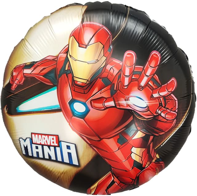 Шар (18''/46 см) Круг, Железный человек, Дизайн №2 Шар (18''/46 см) Круг, Железный человек, Дизайн №2