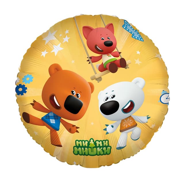 Шар (18"/46см) Круг, Ми-ми-мишки/Agura Шар (18"/46см) Круг, Ми-ми-мишки/Agura