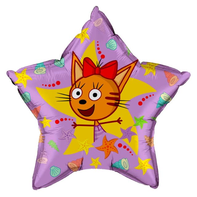 Шар (22"/56 см) Звезда Три Кота, Карамелька Шар (22"/56 см) Звезда Три Кота, Карамелька