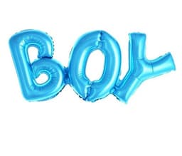 Шар (28"/71см) Фигура, Надпись "Boy" Голубой