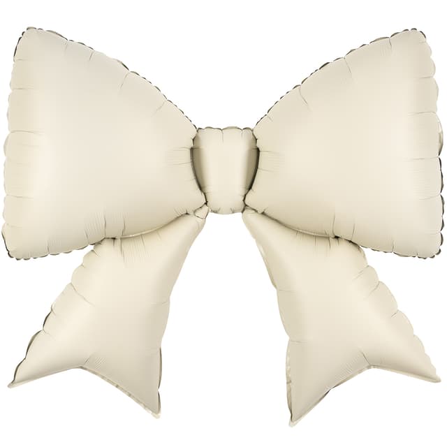 Шар (39''/99 см) Фигура, Бант, Кремовый, Сатин Шар (39''/99 см) Фигура, Бант, Кремовый, Сатин