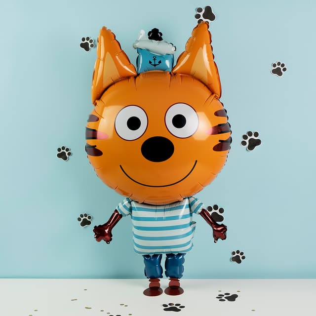 Шар (39''/99 см) Ходячая Фигура, Три Кота, Коржик Шар (39''/99 см) Ходячая Фигура, Три Кота, Коржик