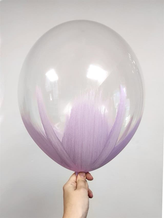 Шар Браш фиолетовый макарунс, прозрачный кристалл 30см Шар Браш фиолетовый макарунс, прозрачный кристалл 30см