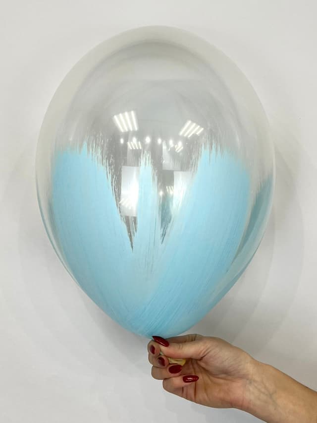 Шар Браш голубой макарунс, прозрачный кристалл 30см Шар Браш голубой макарунс, прозрачный кристалл 30см