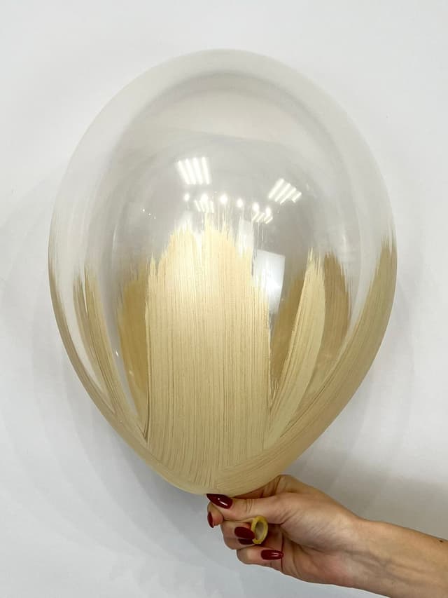 Шар Браш латте макарунс, прозрачный кристалл 30см Шар Браш латте макарунс, прозрачный кристалл 30см