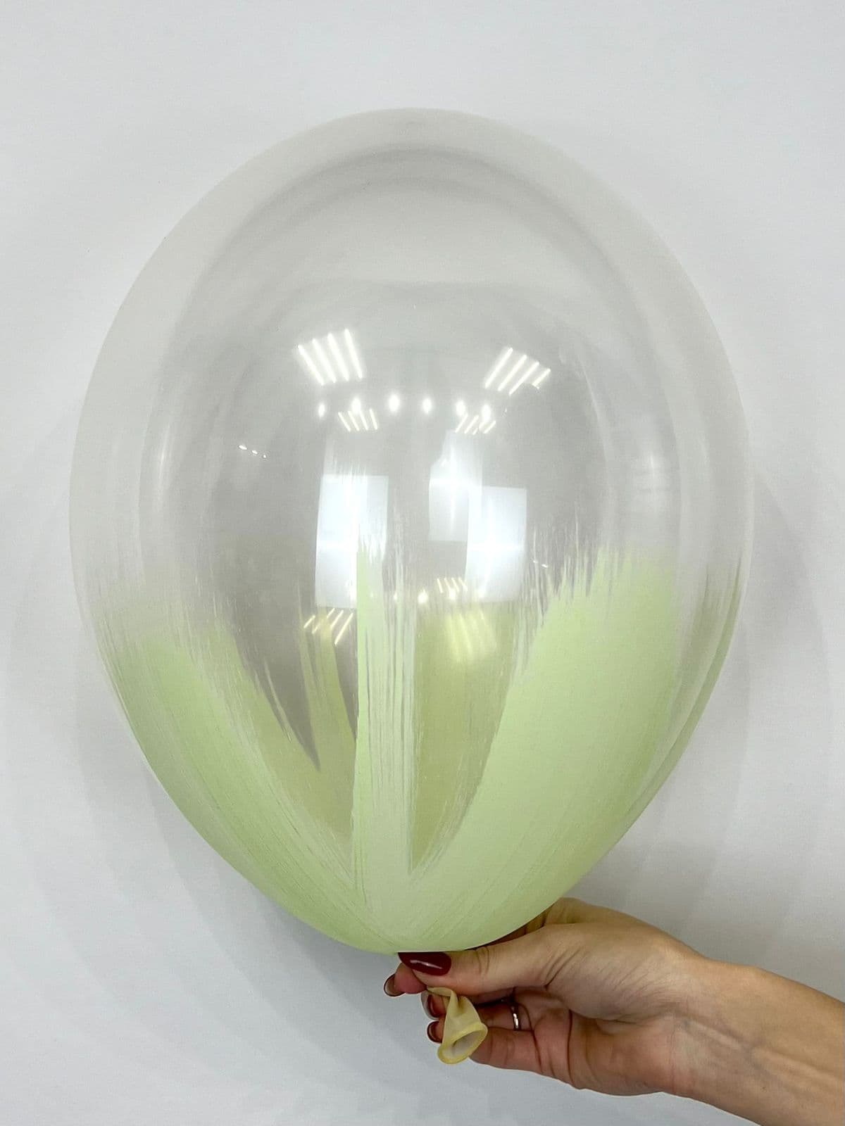 Шар Браш зеленый макарунс, прозрачный кристалл 30см