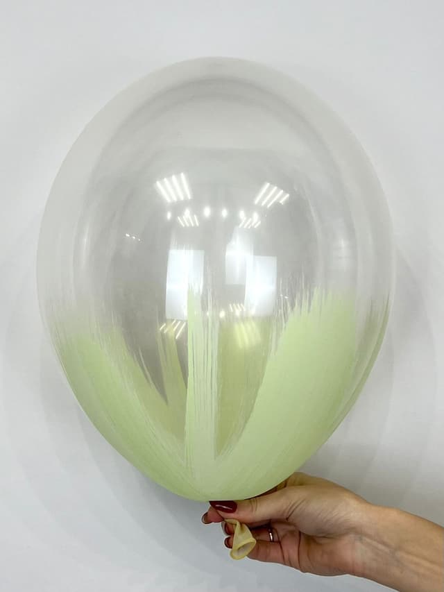 Шар Браш зеленый макарунс, прозрачный кристалл 30см Шар Браш зеленый макарунс, прозрачный кристалл 30см