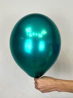 Шар даблстафф (шар в шаре) кристалл бирюзовый (teal) + серебро хром 30 см