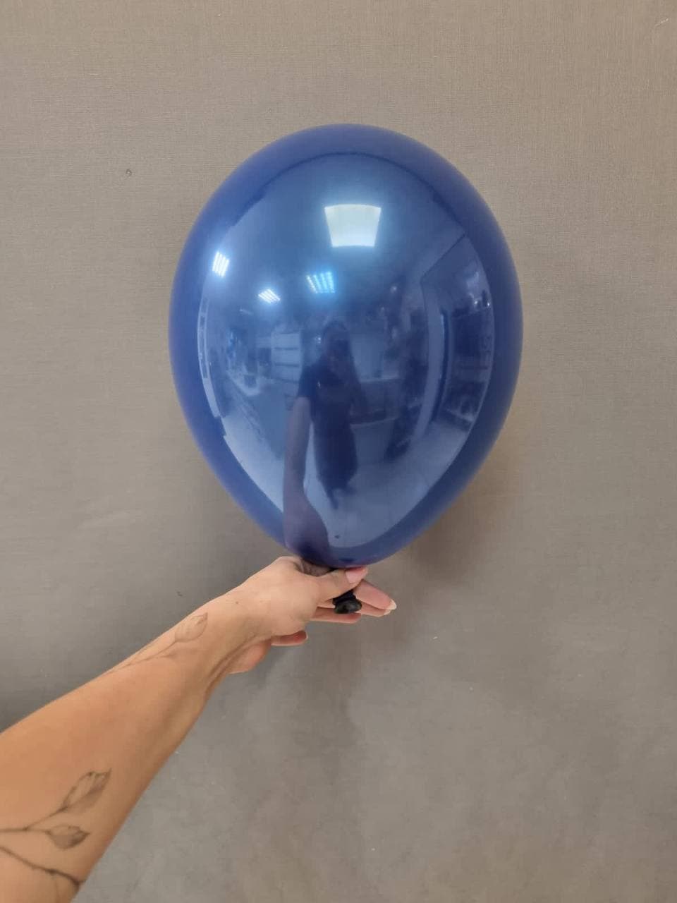 Шар даблстафф (шар в шаре) синий кристалл + черный пастель 30 см