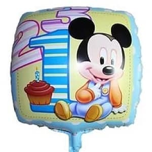 Шар фольга Микки Маус малыш с гелием 45см Шар фольга Микки Маус малыш с гелием 45см