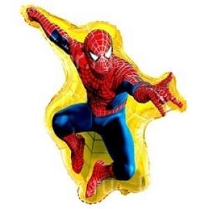 Шар фольга мини Человек паук на палочке Шар фольга мини Человек паук на палочке