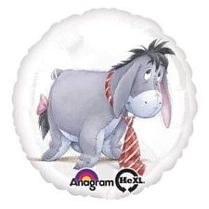 Шар фольга Ослик Иа с галстуком с гелием 45см Шар фольга Ослик Иа с галстуком с гелием 45см