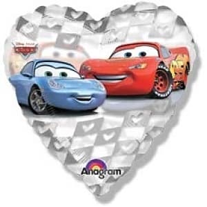 Шар фольга Сердце Тачки с гелием 45см Шар фольга Сердце Тачки с гелием 45см