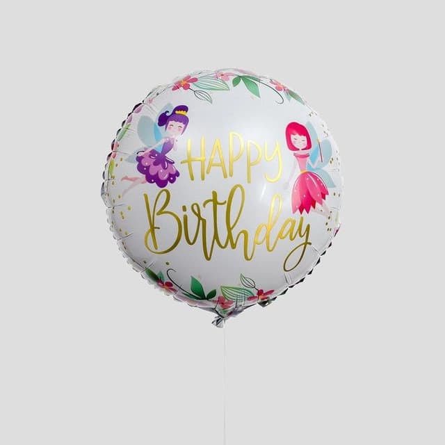 Шар фольгированный 18"/45 см «С днём рождения», феечки Шар фольгированный 18"/45 см «С днём рождения», феечки