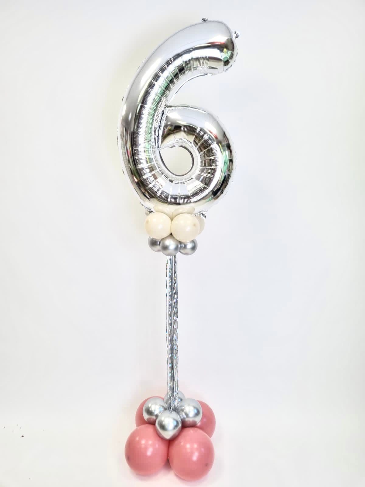 Шар фольгированный на стойке с воздухом