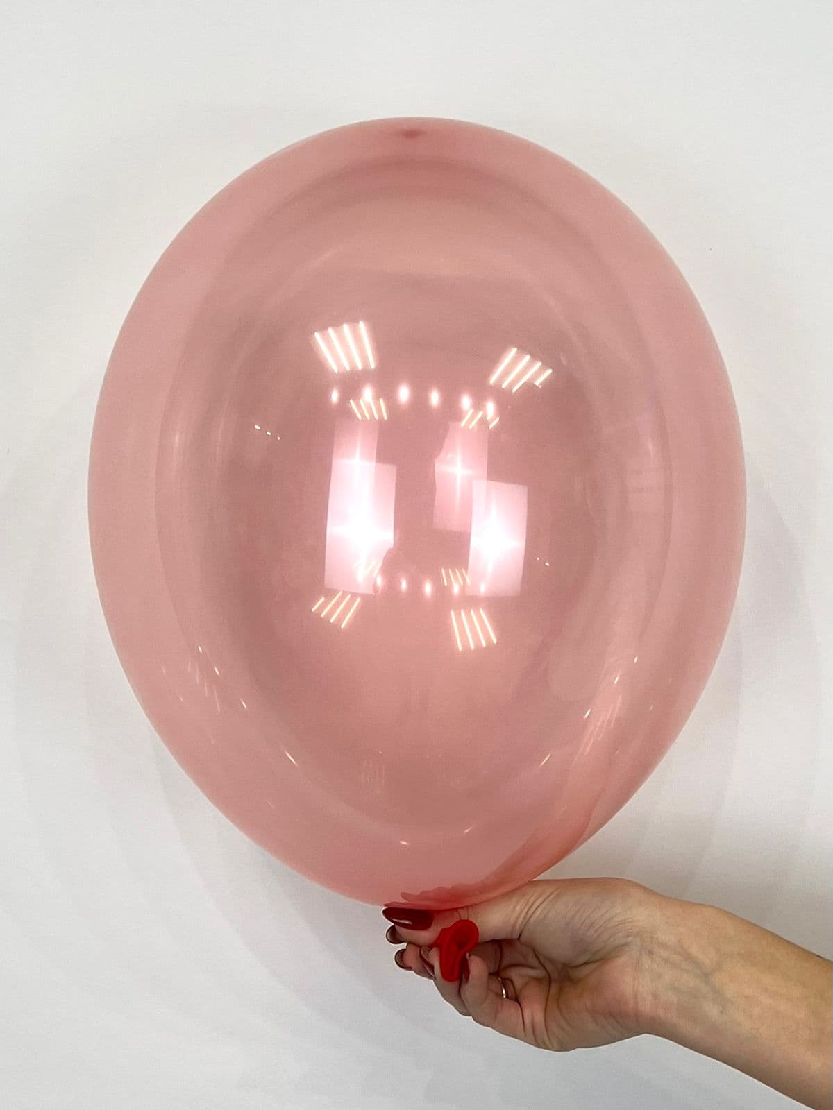 Шар кристалл прозрачный красный / 30 см