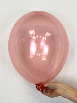 Шар кристалл прозрачный красный / 30 см